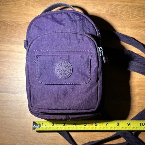 Kipling Canvas Backpack Convertible Crossbody Bag Purple - Picture 8 of 8